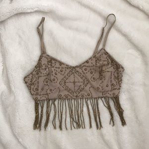 Egyptian Goddess Beaded Crop Top